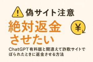 ChatGPT有料版のつもりが偽サイトに…誤入金から返金までの道のり